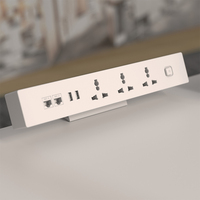 Multiprise JOYE 250V 12A avec protection contre les surtensions, prise EU, 3 prises, 2 ports USB-A, câble de 1,8 m