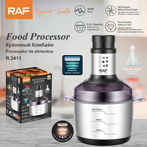 Procesador de Alimentos RAF R.3411 500W 5.0L 360 °   <span class=keywords><strong>Picadora</strong></span> Multifunción, Procesador de Alimentos Wamian, Cuchillo, Molinillo de Cocina - Product Image 6