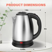 Hervidor Eléctrico de Acero Inoxidable Retro de 1.8 Litros con Interruptor para Hervir Agua, Nuevo Diseño en Oferta