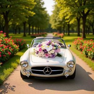 <span class=keywords><strong>Mercedes</strong></span> Clásico Vintage para Niñas, Auto Eléctrico <span class=keywords><strong>de</strong></span> Cuatro Ruedas con Control Remoto, Potente, Musical, Ligero - Product Image 4