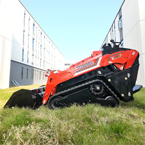 TOVISEN V1000 Mini Skid Steer Loader Diesel Orugas Hidraulica Alto Flujo Mulcher Forestal - Product Image 6