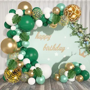 Palloncini in oro verde arco ghirlanda 4D palloncino in lamina cromata decorazioni per feste di compleanno di nozze baby Shower Globos Multi Style Green Ballon