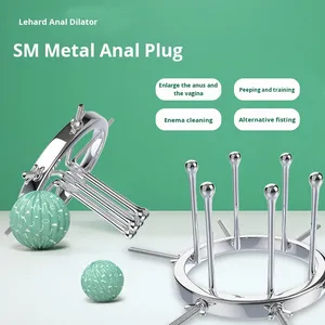 Металлическая анальная пробка SM для расширения, тренировочные секс-игрушки для вагинального и анального использования, игрушки для флирта и проникновения, модель JXGS CN/GUA для анальных тренировок - Product Image 3