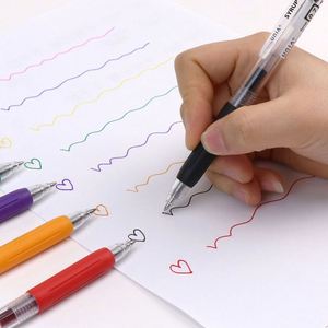 Hot Sale Promotion Purple Green Paper Gel Ink Ball <b>Pen</b> Soft Rubber Touch Body Push Button Click Ballpoint <b>Pen</b> - Product Image 5