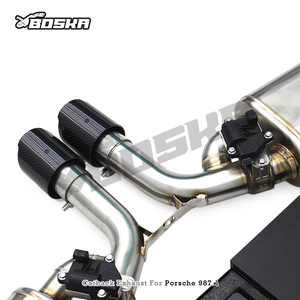 ระบบท่อไอเสีย Boska Catback สำหรับ <span class=keywords><strong>Porsche</strong></span> Boxster/<span class=keywords><strong>Cayman</strong></span> 987.1 <span class=keywords><strong>2.7</strong></span>/2.9/3.4 ปี <span class=keywords><strong>2008</strong></span>-2012 ผลิตจาก SUS304 พร้อมวาล์วควบคุมเสียง - Product Image 6