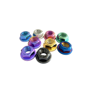 M4m5m6m8 M10 M16 khóa chống nới lỏng Hạt xe đạp xe máy xe bị khóa chặt hạt titan - Product Image 2