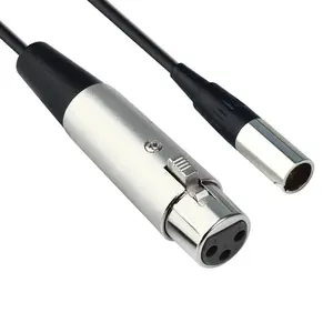 Manufacturer Instock 1M 3M 5M 3Pin Mini Xlr Audio Cable High quality for Mic Instrument Guitar 3 Pin Male to Female XLR Cable