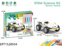 Kit Scientifique STEM EPT Peinture Créative : 12 Modèles de Véhicules Robots Électriques DIY avec Lumières et Pompe à Air pour Enfants de 4 à 9 Ans
