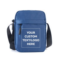 Sac messager en polyester avec logo personnalisé, petit sac bandoulière, sacs à bandoulière pour hommes et femmes, sac de voyage minimaliste, sac à bandoulière décontracté, pochettes