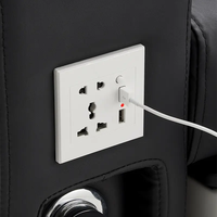 Fauteuil de pédicure électrique inclinable en cuir véritable pour salon de beauté de luxe, table de massage, idéal pour salle de sport, école, chambre à coucher