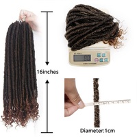 Vente en Gros Extensions de Cheveux au Crochet Locs Déesse 16 Pouces 24 Brins Fausses Locs Cheveux à Tresser au Crochet