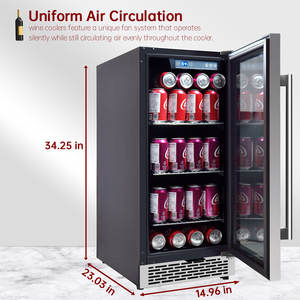 Josoo المصنع مباشرة بيع النبيذ قبو الخشب رفوف مبرد نبيذ الحرارية النبيذ كهف مع باب زجاجي - Product Image 2