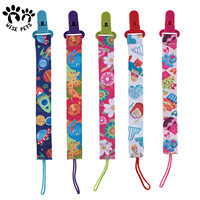 Sangle de chaîne de sucette réglable pour bébé personnalisée écologique Sucette factice ceinture anti-chute jouet anti-perte clip longe de dentition