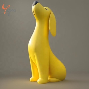 Statua di Cane in Resina Artistica Astratta Personalizzata, Scultura Animale Colorata per Decorazione Casa e <span class=keywords><strong>Giardino</strong></span>, Statuetta di Cane in FRP con Graffiti - Product Image 6
