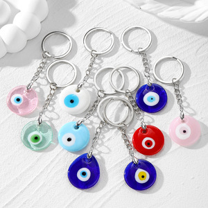 Turkish Evil Eye Amulet Keychain Blue Eye Pendant Keyring Protective Talisman Factory Glass from Turkiye Keychain from Turkey