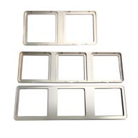 Interrupteur intelligent WiFi pour maison/hôtel, standard AU/US 220V, en alliage d'aluminium, avec panneau tactile LCD en verre, 1/2/3/4 prises, cadre inclus