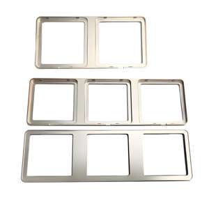 AU US Standard v سبائك الألومنيوم واي فاي لوحة مفاتيح ذكية للمنزل والفندق 1/<span class=keywords><strong>2</strong></span>/عصابة سدادة مآخذ LCD إطار - Product Image 3