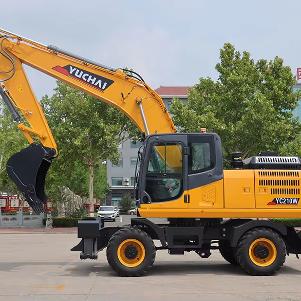Yc210W 21 тонный строительный инженерный дизайн, большие колесные экскаваторы, обработка материалов с быстрой муфтой