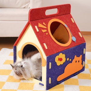 Casa para Mascotas de Fieltro Ecológico - Cueva para Gatos Extra Grande, Universal para 4 Estaciones, Espacio Interior Natural, Nido para Gatos - Product Image 6