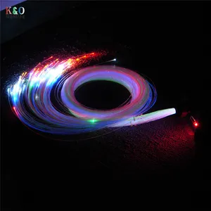 Glow End Fitting Roll Cable For Hotels Plastic Optic Fiber Rgb Light Up Fiber Optic Fabric