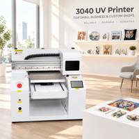Imprimante UV à plat 3040 CMYK avec encre blanche et séchage UV LED pour coques de lanternes de camping, art personnalisé, équipement de plein air, marge d'profit élevée