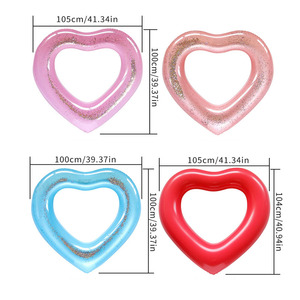 Hình trái tim tùy chỉnh hồ bơi Float Vòng <span class=keywords><strong>Inflatable</strong></span> Donut sông ống thổi lên bơi lốp ống cho hồ bơi đồ chơi bơm hơi - Product Image 2