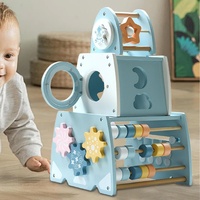 Cube d'activité en bois bébé fusée spatiale jeu de puzzle, tige, apprentissage préscolaire, jouet Montessori jouet éducatif pour les filles