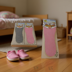 Mnj Kids Insoles Pink Checkered Pattern Size 24-26 12Pcs Pack - Product Image 2