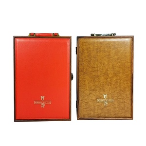 Elegant 2-<b>Bottle</b> Wine Gift <b>Box</b> with Wooden Case and Protective Bag - Product Image 3