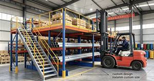 Heavy Duty Warehouse Mezzanine Floor Platform Custom Steel Structure for Storage Expansion - Product Image 6