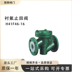 H41F46-10 16 Check Valve DN20 PTFE <b>Seal</b> Acid Resistant Normal Temperature Manual Operation - Product Image 4