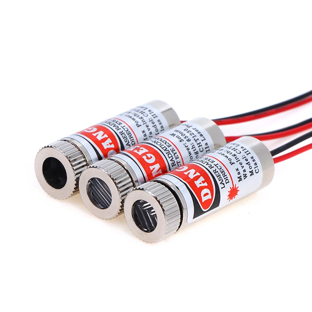 650nm 5mW Red Point/Line/Cross Laser Module Laser Head Laser Tube 3v-5v Dotted Laser Head Used for Red Light Laser Pointers