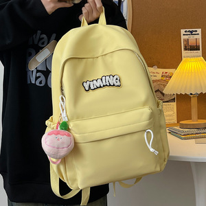 Yiming Red <b>Backpack</b> For School Girls <b>Lightweight</b> Large Capacity With Letter Design Spring 2024 - Product Image 4