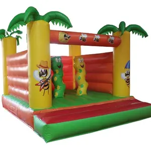 zoo theme jungle inflatable bouncy house combo,inflatable aquatic totters sport games, inflatable waddle roly poly