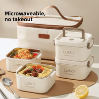 Boîte à lunch en acier inoxydable de qualité alimentaire sans BPA, compatible micro-ondes, thermique et isotherme, pour nouveau-nés et employés de bureau – Idée cadeau