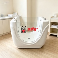 Unité de bain et de change 2-en-1 pour bébé, avec bassin en acrylique et étagères, certifiée CE pour les garderies