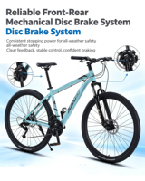 MTBGO Bicicleta de Montaña de 26 Pulgadas y 21 Velocidades de Buena Calidad, Bicicleta de Montaña de 26 y 29 Pulgadas con Envío Gratuito, Bicicleta de Descenso para Hombre
