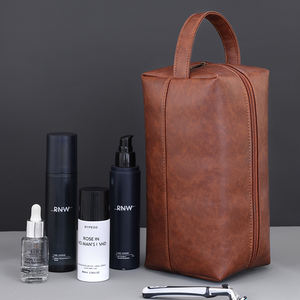 Trousse de maquillage universelle en cuir PU de marque personnalisée en gros pour hommes et femmes trousse de toilette de voyage pour les voyages d'affaires - Product Image 5