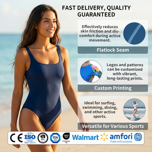<span class=keywords><strong>Maillot</strong></span> de bain une pièce à manches longues pour femme, combinaison de surf multifonction UPF50+ avec fermeture éclair avant et soutien-gorge intégré - Product Image 5