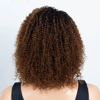 Vente chaude Naturel Brésilien Remy Cheveux Humains Perruques Pixie Cut Perruque Cheveux Humains Afro Crépus Bouclés Perruques Cheveux