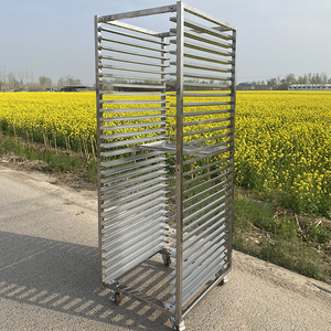 Chariot de stockage de chariot de séchage de cuisson industrielle d'acier inoxydable de nourriture de <span class=keywords><strong>grand</strong></span> chargement avec le plateau de grillage - Product Image 6