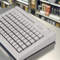 Teclado POS programable KB78MS/D OPOS/JPOS al por mayor con llave y lector de tarjetas magnéticas para sistemas POS