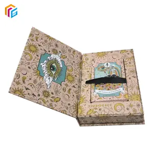 Kotak magnetik grosir kartu permainan custom printing penuh warna kartu tarot dan oracles kartu tarot