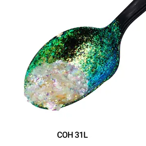 Flocons de fard à paupières cosmétiques pigmentés caméléon chrome vente en gros