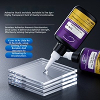 Colle UV sans ombre UV-9615 9629, liquide acrylique PMMA PVC PC, adhésif avec résistance à l'eau IPX4 et à la chaleur 100°C pour collage