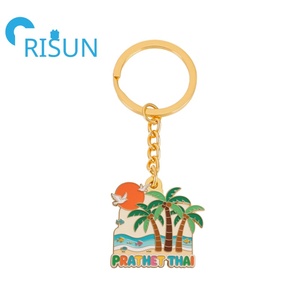 พวงกุญแจของที่ระลึกการท่องเที่ยวไทย ภูเก็ต ปราสาท  แบบกำหนดเอง ทำจากโลหะเคลือบ  รูปแผนที่ไทย ธงชาติไทย ผลไม้ทุเรียน - Product Image 6