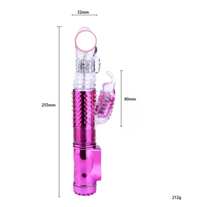 <b>Usb</b> Charger IPX5 Telescopic Butterfly Balls Strapless Patting Dildo Rabbit Vibrator for Women - Product Image 2