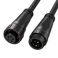 Connecteur circulaire M16 10A surmoulé à verrouillage par vis, étanche IP67, pour interconnexion d'alimentation des capteurs industriels, de l'automatisation et des LED
