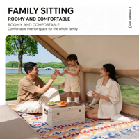 Tente gonflable d'extérieur automatique à structure pneumatique en tissu Oxford imperméable, tente pop-up pour le glamping familial, pour 4, 6 ou 8 personnes, idéale pour les festivals