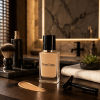 Fond de Teint Liquide Marque Blanche Logo Personnalisé 6 Teintes Naturel Éclaircissant Contrôle du Sébum Hommes Couvrance Totale Maquillage de Base